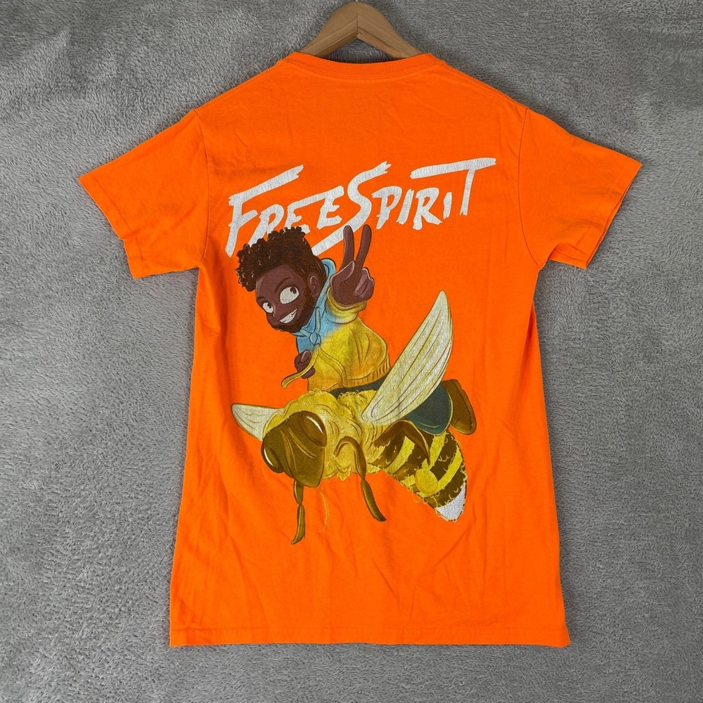 Khalid Free Spirit Tour Shirt Mens Small Orange 2019 Concert Music Merch Bee